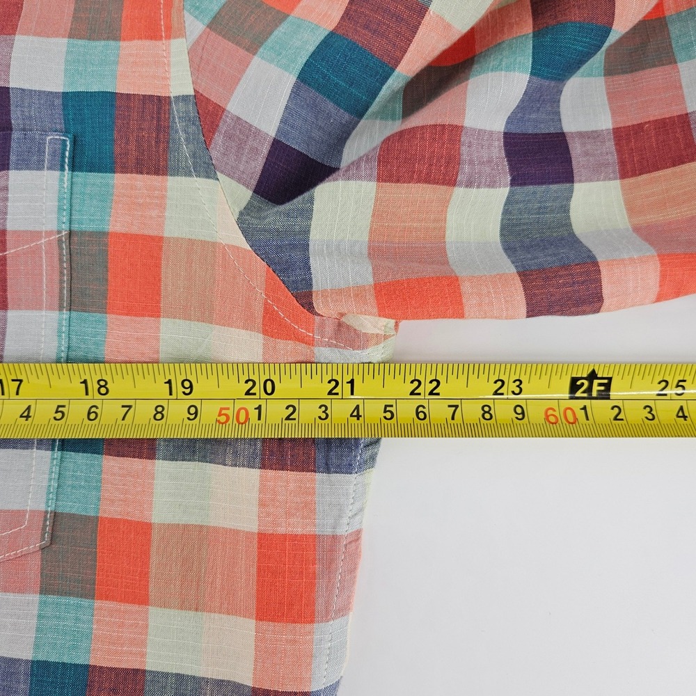 Jack Spade Bleecker Street Mens Orange Plaid Cotton Button Down Shirt Size M - Picture 6 of 7